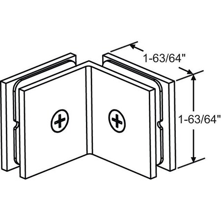 Strybuc Square Shower Clamp 22-258BNK